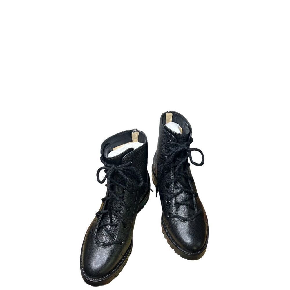 Jimmy Choo Black Leather Cruz Combat Boots NWB Size 35